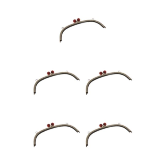 Maytalsory Metal Arch Frame Kiss Clasp Purse Bag DIY Bead Head Lock Red 24.5cm 5Set
