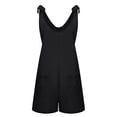 thumbnail image 4 of Styesk Shorts pour Femmes Mode Femme Été Uni Poche Décontracté Sans Manches Combinaison à Bretelles, 4 of 7