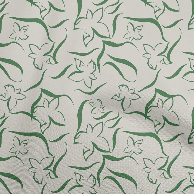 oneOone Polyester Spandex Light Gray Fabric Floral & Craft Projects Decor Fabric Printed By The Yard 56 Inch Wide