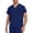 Dark Blue, variant on Amzcrzy Scrubs for Men Solid Color V Neck Scrub Tops Fashion Short Sleeve Workwear Nursing Scrubs with Pockets