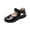 Black, variant on Pisexur Toddler Princess Dress Shoes Flower Girl Shoes for Weeding Cute Toddler Mary Jane Shoes Lace Flore Ballet Flat for Walking, Jumping 3-12T