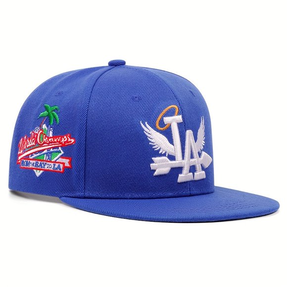 Fashion Unisex LA Embroidery Baseball Caps Los Angeles Snapback Hat Angel Wings Hip Hop Caps Outdoor Adjustable Casual Sun Hats LS