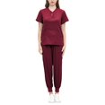 thumbnail image 1 of Tachiuwa Women Uniform Scrub Set Nurse Uniform Durable V Neck Machine Washable Breathable XL, 1 of 5