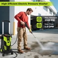 thumbnail image 4 of Ironmax Laveuse Électrique à Pression avec 4 Embouts et Bouteille de Savon, Roues Verrouillables pour le Nettoyage, Verte, 4 of 10