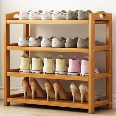Étagère à Chaussures Étagère de Rangement pour Chaussures Étagère à Chaussures à Plusieurs Niveaux Étagère à Chaussures en Bambou Épaissi Grande Capacité Étagère de Rangement pour Chaussures Durable pour Chambre Dortoir