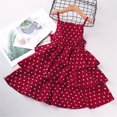 thumbnail image 1 of LOVZFMLL Girls' Summer Sleeveless Printed Round-Neck Embroidery Mesh Princess Bow Skirt, 1 of 7