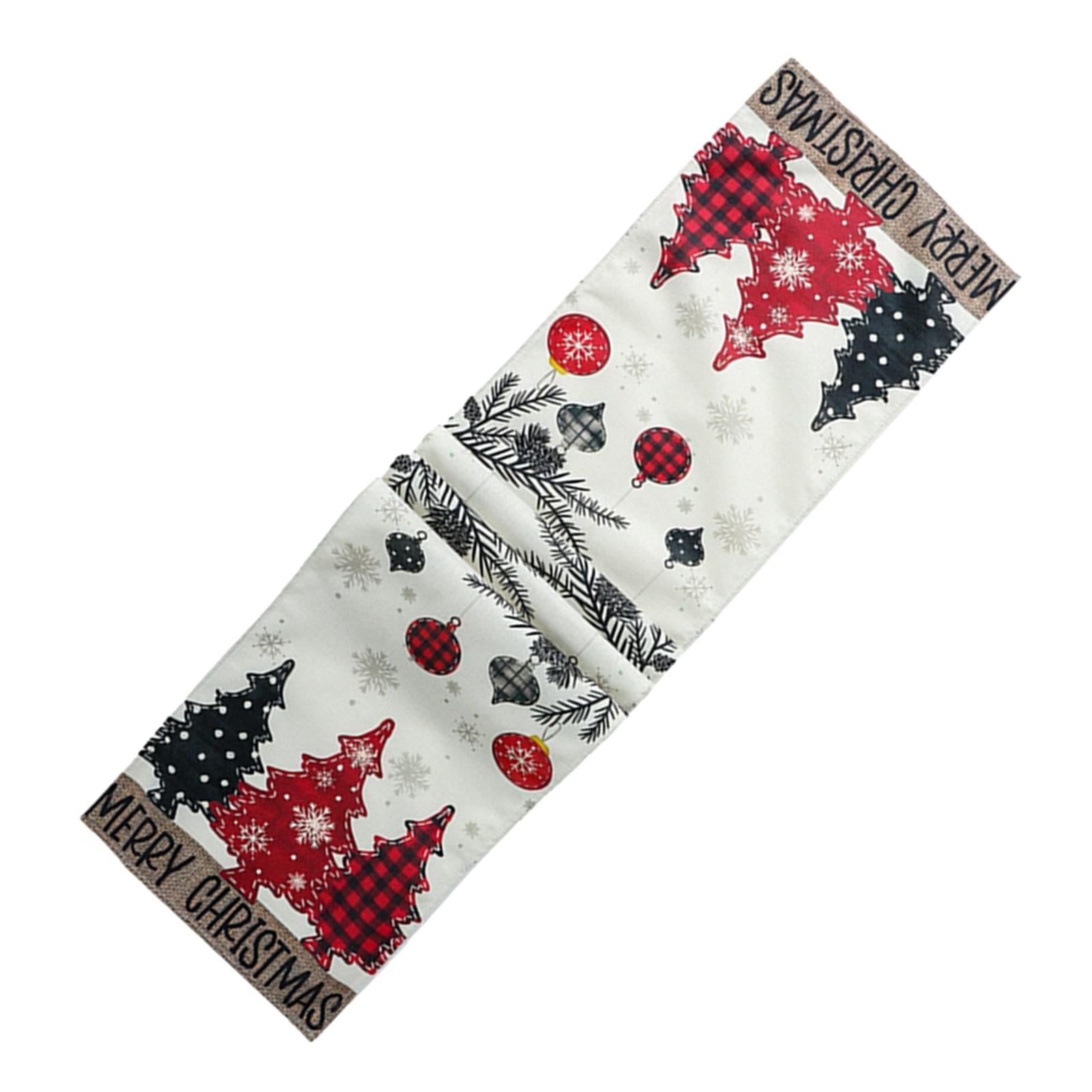 simhoa Christmas Table Runner Cabinet Seasonal Winter Table Place Mat Dresser Scarf 33cmx90cm