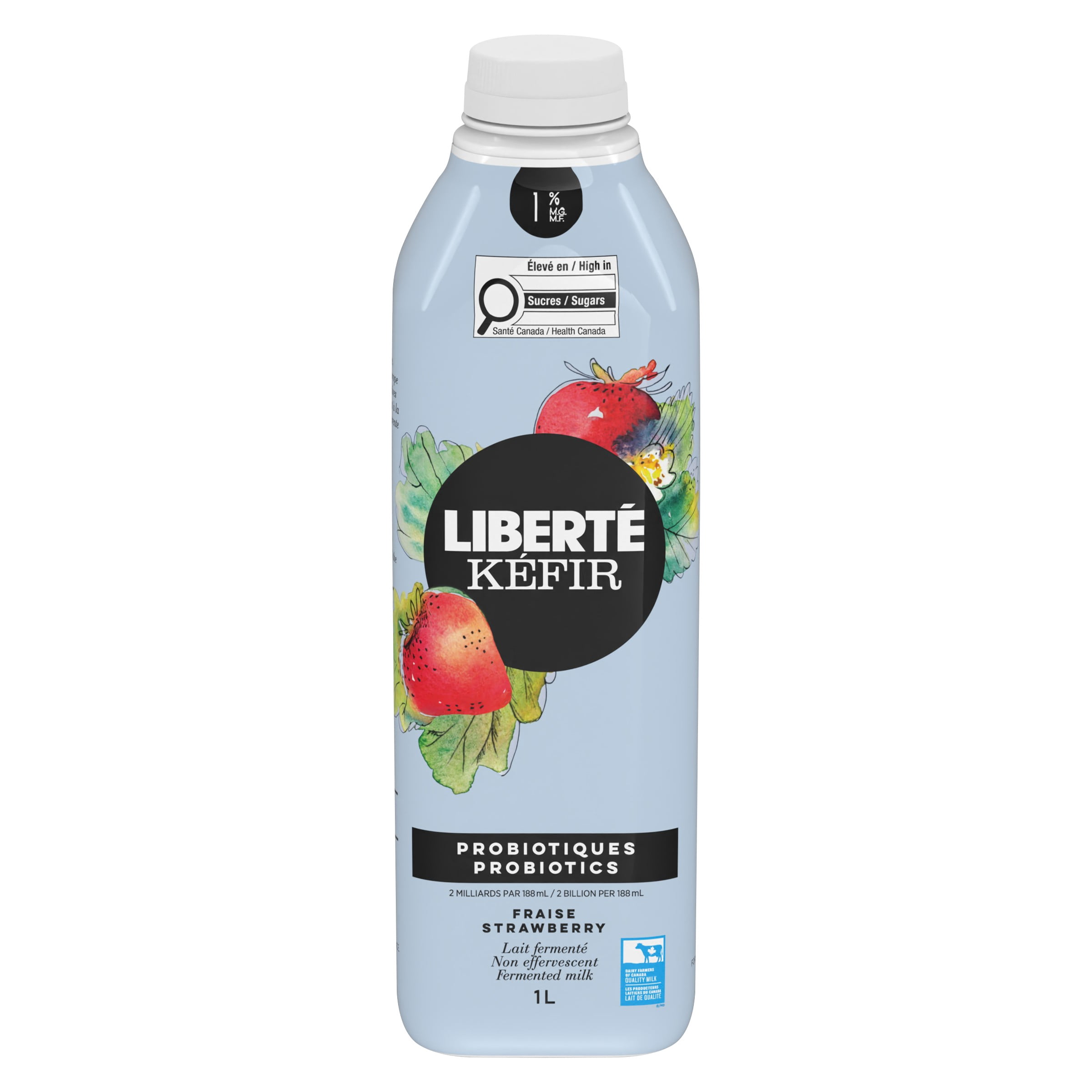 Liberté 1 % Kéfir, Fraise, 1L