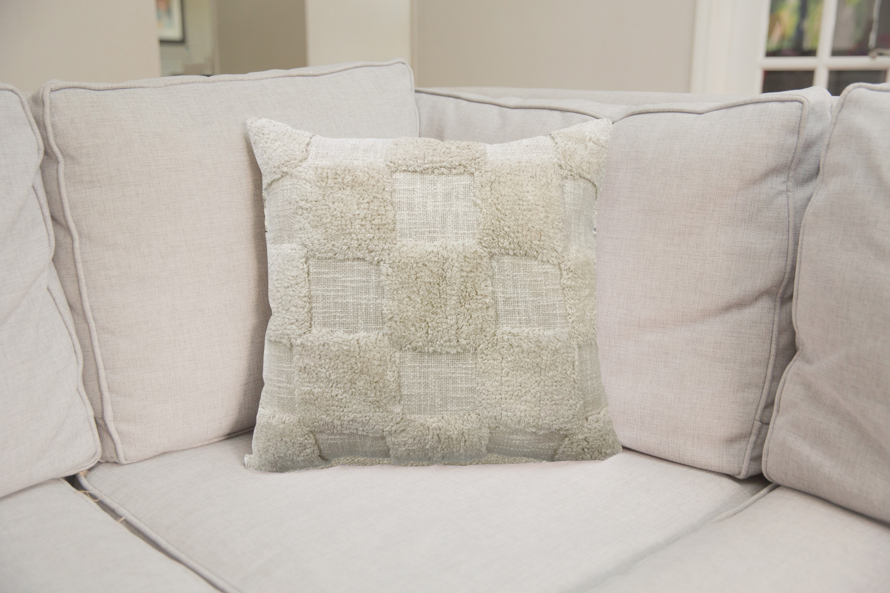 Mainstays Housse de coussin décoratif – Hazel Taupe, coussin décoratif texturé