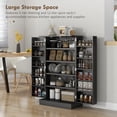thumbnail image 4 of HOMCOM Armoire de Rangement pour Garde-Manger de Cuisine avec Étagères à 5 Niveaux Noir, 4 of 10