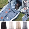thumbnail image 2 of Fashion Newborn Baby Infant Cable Knitted Blanket Swaddle Wrap Swaddling Sleeping Bag, 2 of 3