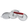 thumbnail image 3 of Haofy With Wood Handle Round Shape High Hardness Burger Press, Patty Maker, 2 Grids For Restaurant Silver Home Kitchen Accessory, 3 of 8