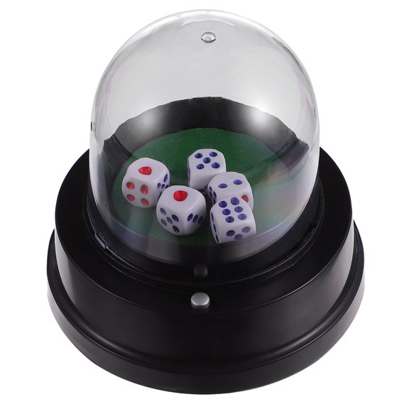 Electric Dice Cup for Game Use Compact and Light Black Plastic Perfect for Travel and Various Dice Games