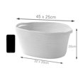 thumbnail image 2 of Unique Bargains Grands Paniers de Rangement Panier en Corde de Coton Panier à Linge Tressé avec Poignée, 2 of 6