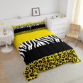 thumbnail image 4 of Erosebridal Cheetah Print Bedding Toddler Comforter Set for Kids, Rustic Animals Down Comforter, Zebra Room Decor, Reversible, 4 of 7