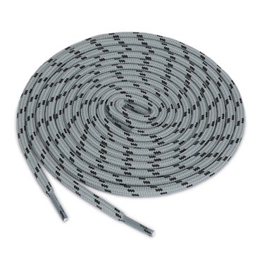 INSPIRE CHIC 3 Paires Lacets Ronds Antidérapants Résistants à l'Usure pour Bottes Chaussures de Randonnée Marche Plein Air Gris Clair Noir 140cm / 55.11 Pieds