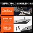thumbnail image 4 of VEVOR Single Horn Anvil, 22Lbs Cast Steel Anvil, High Hardness Rugged Round Horn Anvil Blacksmith, Large Countertop and Stable Base, with Round and Square Hole, Metalsmith Tool for Bending and Shaping, 4 of 9