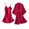 thumbnail image 1 of RKSTN Ensembles de Pyjama pour Femmes 2 Pcs Pyjamas à Manches Courtes Pyjamas Courts Décontractés Vêtements de Maison Pyjamas Doux et Confortables, 1 of 5