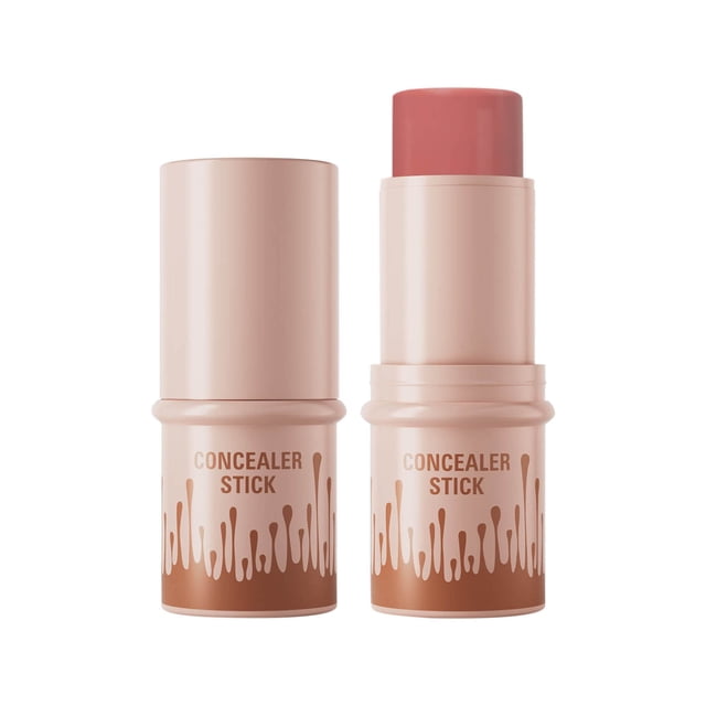 EGNMCR Hellokiss Highlight Contouring Stick for three-dimensional face modification, shown in a dual-stick design with a creamy blush shade. The compact and portable makeup stick features a soft, blendable texture ideal for contouring, highlighting, and bronzing. Suitable for all skin tones and perfect for travel or daily use.