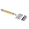thumbnail image 3 of Ensemble de Rasoir à Double Tranchant Rasoir de Sûreté pour Barbe avec Base de Rasoir Couvre-Protecteur Élimination de la Moustache Outil de Rasage à la Mode Durable et Durable, 3 of 8