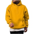 thumbnail image 2 of Yuyuzo Chandails à Capuche pour Hommes Décontractés à Cordon, Chandail à Enfiler en Coton, Chandails à Capuche, Couleur Unie, Manches Longues, 2 of 6