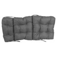 thumbnail image 4 of 20-inch by 42-inch Spun Polyester Solid Outdoor Tufted Chair Cushion Grey-Color, 4 of 4