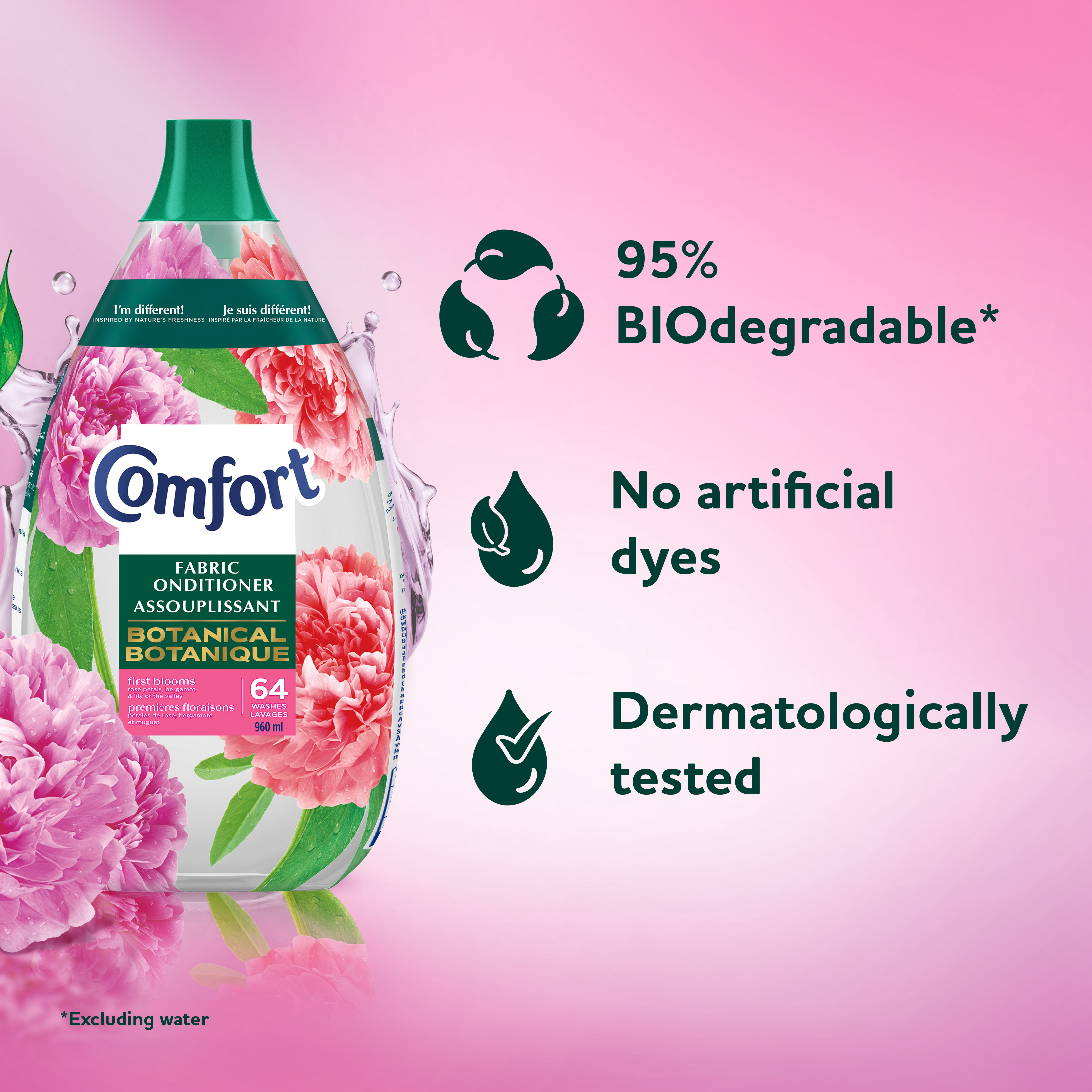 Comfort Fabric Conditioner First Blooms 64W 960ml