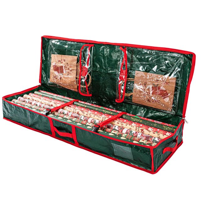 Binwennn Holiday Storage For & Cards Large Capacity Decorative Organizer For Wrapping Paper & Christmas Accessories Storage Container Shelves Wedding Dress Storage Large Containers with Lids for