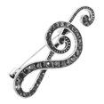 thumbnail image 3 of KAKOWELY brooch for women Pin Brooch For Women Rhinestone Musical Note Collar Jewelry Note Brooch1.85"X0.71"X0.43", 3 of 5