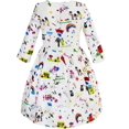 thumbnail image 2 of Robe Fille Maison Autobus Arc-en-Ciel Imprimée Dessin Animé Robe d'Hiver 14 Ans, 2 of 5