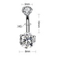 thumbnail image 3 of 9 Pieces Fashion Belly Button Rings Belly Rings Navel Jewelry Jewelry Curved with Crystal Belly Bars 9pcs, 3 of 8