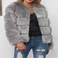thumbnail image 3 of Vestes Courtes à Manches Longues pour Femmes avec Fausse Fourrure, 3 of 9