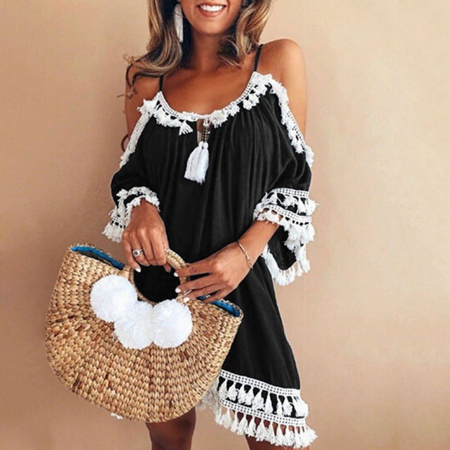 U.Vomade Robes d'Été de Plage pour Femmes Mode Estivale Vêtements Décontractés pour Femmes