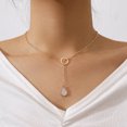 thumbnail image 1 of Jusqu'à 65% de Rabais SMihono Colliers for Women Personnalisé Simple Feuille Creuse Necklace Multi-Couche Perle Ronde Strass Pend, 1 of 4