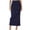 Blue, variant on Tumotour Oversized Skirt For Women Solid Color Maxi Skirt High Waist Ruched Pencil Long Skirts Casual Slit Bow Tie Wrap Slit Skirt