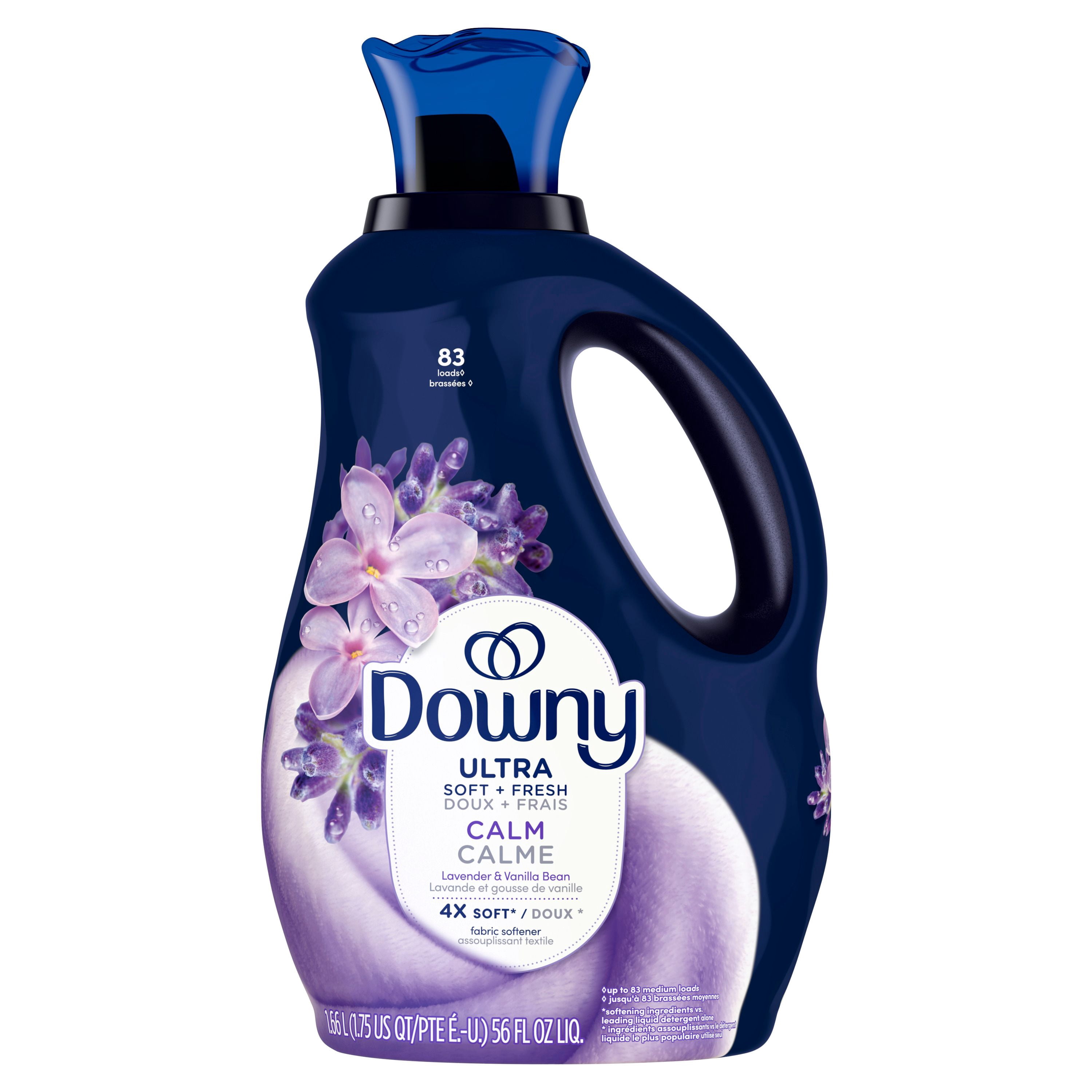 Downy Ultra Soft Plus Fresh Fabric Softener Liquid, Calm, Lavender and Vanilla Bean, Downy Fabric Softener, Laundry Softener 83WL