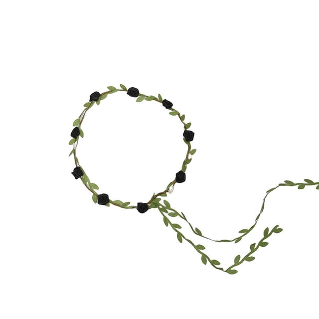 Rbaofujie Beach Simulation Rose Flower Mori Headband Wreath Photo Props