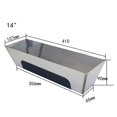 thumbnail image 4 of 2X 12HRG Non Slip Contoured Stainless Steel Heliarc Mud Pan, 14Inch, 4 of 7