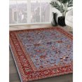 thumbnail image 3 of Ahgly Company Machine Washable Indoor Square Industrial Modern Gunmetal Gray Area Rugs, 6' Square, 3 of 7