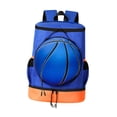 thumbnail image 1 of Rongfmy Sac à Dos de Basketball Sac de Rangement de Basketball Sac de Gym pour Randonnée Cyclisme de Rue Bleu Orange m Enfants, 1 of 9