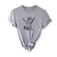 thumbnail image 1 of Pompotops T-shirt à Manches Courtes Imprimé Mode pour Femmes Blouse Décontractée Ample en Solde, 1 of 7