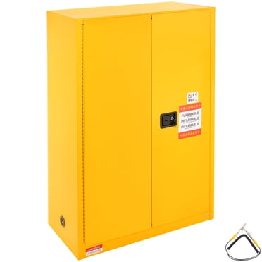KFFKFF Armoire de Sécurité pour Matériaux Inflammables, Capacité de 45 Gallons, en Acier Laminé à Froid, Mesure 42,9 x 18,1 x 65,2 Pouces, Dotée d'Un Design Antidéflagrant