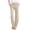 Beige, variant on LUOGENLI Female Casual Pants Linen Waist Cotton and Elastic Solid Pants Drawstring Long Women Straight Casual Pants Womens Casual Pants Big and Tall Sizes Yellow L