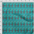 thumbnail image 3 of oneOone Cotton Flex Fabric Peacock Block Decor Fabric Printed BTY 40 Inch Wide, 3 of 4