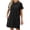 Black, variant on Pisexur Women's Casual Cotton Dress Solid Color Tee Shirt Dress Short Sleeve Crew Neck Straight Short Dress with Pockets