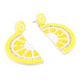 thumbnail image 1 of Beaded Drop Earrings, Bright Colors Beaded Circle Earrings Half Circle Ultra Light  For Party, 1 of 8