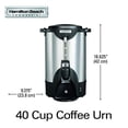 thumbnail image 2 of Hamilton Beach Urne à Café Commerciale 40 Tasses en Acier Inoxydable à Double Paroi, 120 V, Certifiée NSF (HCU040S), 2 of 5