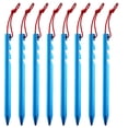 thumbnail image 2 of RXIRUCGD Outdoor Aluminum Tent Nails Tent Nail Set Camping Tent Nails With Three Edged Sawtooth Thickened With Rope Bag 8 PC, 2 of 6
