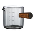 thumbnail image 2 of Tasse à Lait pour Café avec Poignée en Bois Tasse Mélangeuse Transparente Résistante aux Hautes Températures Style C 120 ml, 2 of 8