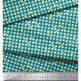 thumbnail image 2 of Soimoi Green polyester Crepe Fabric Leaves & Floral Geometric Print Fabric by Yard 52 Inch Wide, 2 of 5